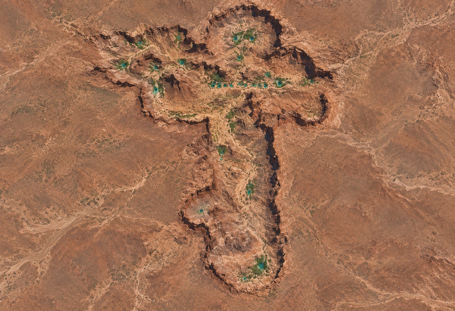 Satellite view of the canyon